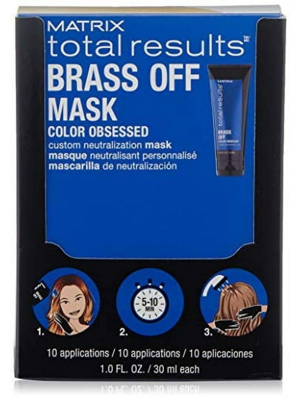 Matrix Total Results Brass Off Mask - Blue